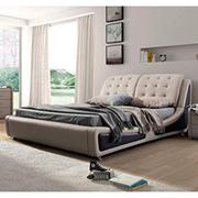 US Pride Furniture B8049-EK Victoria Leather Contemporary Platform Bed